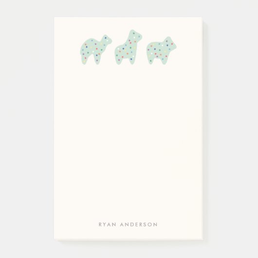 Tierkrümelparade Kid's Post-it - Minte Klebezettel (Vorderseite)