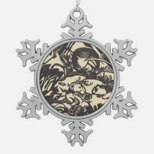 Tierlegende Tierlegende Franz Marcs   Schneeflocken Zinn-Ornament