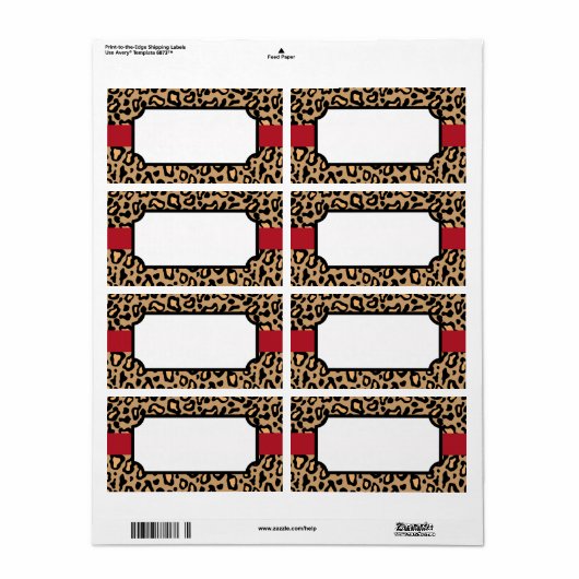 Tierleopard-Etiketten (Vorne)