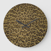 TIERLEOPARDRUCK GROßE WANDUHR (Vorderseite)
