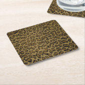 TIERLEOPARDRUCK RECHTECKIGER PAPPUNTERSETZER (angewinkelt)
