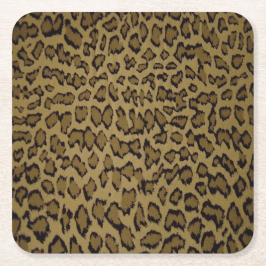 TIERLEOPARDRUCK RECHTECKIGER PAPPUNTERSETZER (Vorderseite)