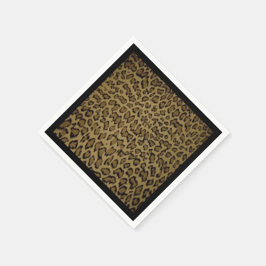 TIERLEOPARDRUCK SERVIETTE (Ecke)