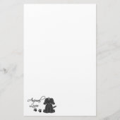 Tierliche Lover-Cartoon-Hunde- und Pfotendrucke Briefpapier (Vorderseite)