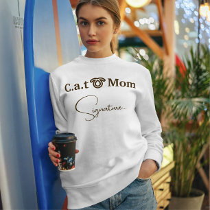 Tierliebhaber Braun Lustige Schrift Katze Mama Ben Sweatshirt