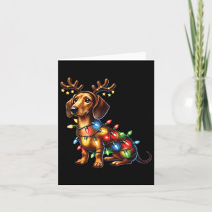 Tierliebhaber Dackel Hunde Rentier Antler C Karte