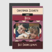 Tierliebhaber Foto burgundy Kühlschrank Magnetkart Magneteinladung (Vorne/Hinten)