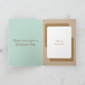 Tierliebhaber fügen Foto braun Grün Geburtstag Karte (Innenseite)