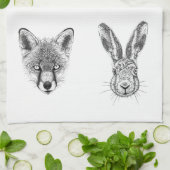 Tierliebhaber-Geschenk-wild lebende Tiere, die Geschirrtuch (Gefaltet)