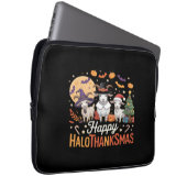 Tierliebhaber glückliche Hallothanksmas Essentia Laptopschutzhülle (Vorne Rechts)