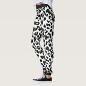 Tierliebhaber Leopard drucken schwarz und weiß Leggings (Links)