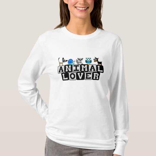 Tierliebhaber Longsleeve T - Shirt (Vorderseite)