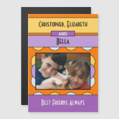 Tierliebhaber Magnetkarte Foto Orange Kühlschrank Magneteinladung (Vorne/Hinten)