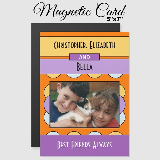 Tierliebhaber Magnetkarte Foto Orange Kühlschrank Magneteinladung