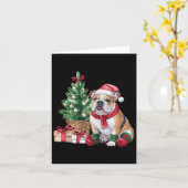 Tierliebhaber Niedliche englische Bulldog-Dekorati Karte (Gelbe Blume)