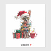 Tierliebhaber Niedliche Sphynx-Katzenrennläufer Aufkleber (Blatt)