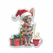 Tierliebhaber Niedliche Sphynx-Katzenrennläufer Aufkleber (Vorderseite)