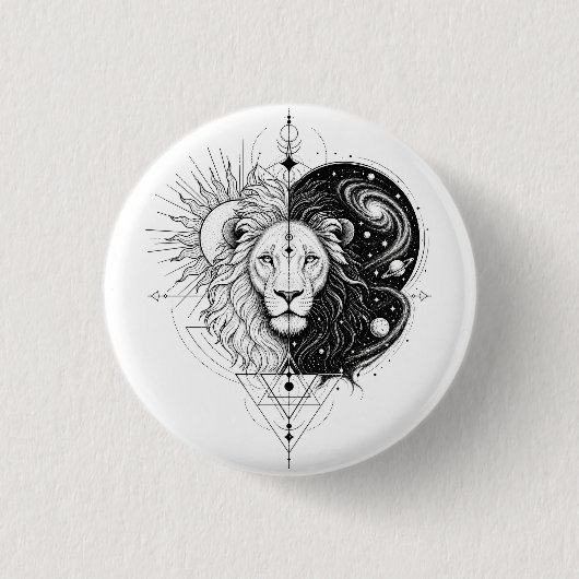 Tierliebhaber-Patches. Süßer Löwen-Patch/Abzeichen Button (Vorderseite)