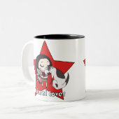 Tierliebhaber-Tasse Zweifarbige Tasse (Vorderseite Links)