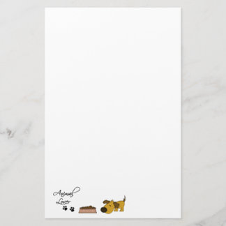 Tierliebhaber+Tatze DruckHund mit Briefpapier