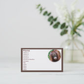 Tierliebhaber Visitenkarte (Stehend Vorderseite)