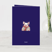 Tierliebhaber Weihnachtsschwein Eingewickelt In Ei Karte (Rückseite)