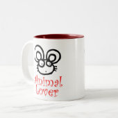Tierliebhaber Zweifarbige Tasse (Vorderseite Links)