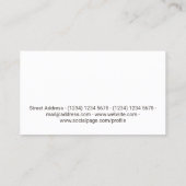 Tierlogoabdeckung des einfachen minimalen starken visitenkarte (Rückseite)