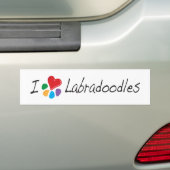 TierLover_I Herz Labradoodles Autoaufkleber (Auf Auto)