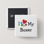 TierLover_I Herz mein Boxer Button (Vorne & Hinten)