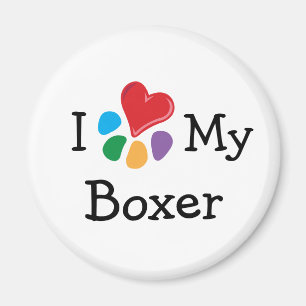 TierLover_I Herz mein Boxer Magnet