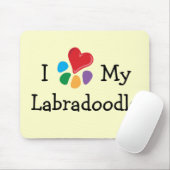 TierLover_I Herz mein Labradoodle Mousepad (Mit Mouse)