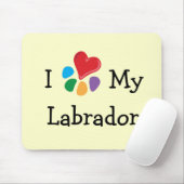 TierLover_I Herz mein Labrador Mousepad (Mit Mouse)