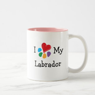 TierLover_I Herz mein Labrador Zweifarbige Tasse