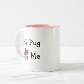 TierLover_I Herz mein Mops Zweifarbige Tasse (Vorderseite Links)