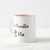 TierLover_I Herz mein Pudel Zweifarbige Tasse (Vorderseite Links)