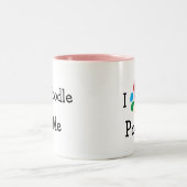 TierLover_I Herz mein Pudel Zweifarbige Tasse (Mittel)