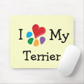 TierLover_I Herz mein Terrier Mousepad (Mit Mouse)
