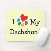 TierLover_I Herz meine Dackel Mousepad (Mit Mouse)