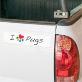 TierLover_I Herz-Möpse Autoaufkleber (Auf Lkw)