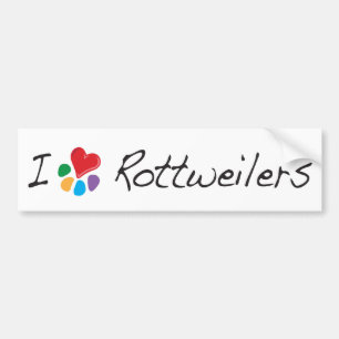 TierLover_I Herz Rottweilers Autoaufkleber