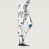 Tiermaske der Kinder, Virusmuster. Leggings (Rechts)