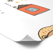 Tiermaske der Kinder, Virusmuster. Poster (Ecke)