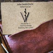 Tiermedizin Asclepius Vet Elegant Gummistempel