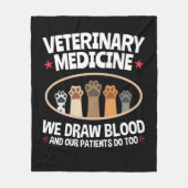 Tiermedizin Wir Zeichnete Blutfunny Vet Tech Fleecedecke (Vorderseite)