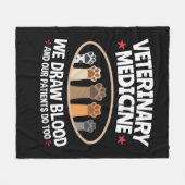 Tiermedizin Wir Zeichnete Blutfunny Vet Tech Fleecedecke (Vorderseite (Horizontal))