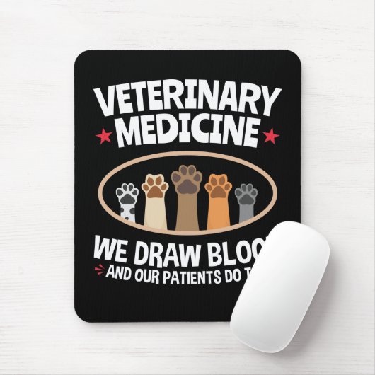 Tiermedizin Wir Zeichnete Blutfunny Vet Tech Mousepad (Mit Mouse)