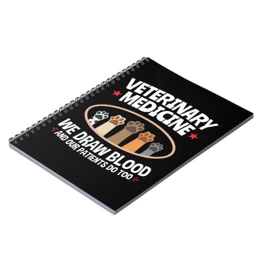 Tiermedizin Wir Zeichnete Blutfunny Vet Tech Notizblock (Linke Seite)