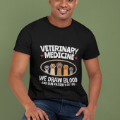 Tiermedizin Wir Zeichnete Blutfunny Vet Tech T-Shirt