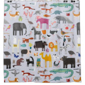 Tiermenagerie Duschvorhang (Vorderseite)